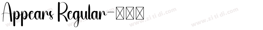 Appears Regular字体转换